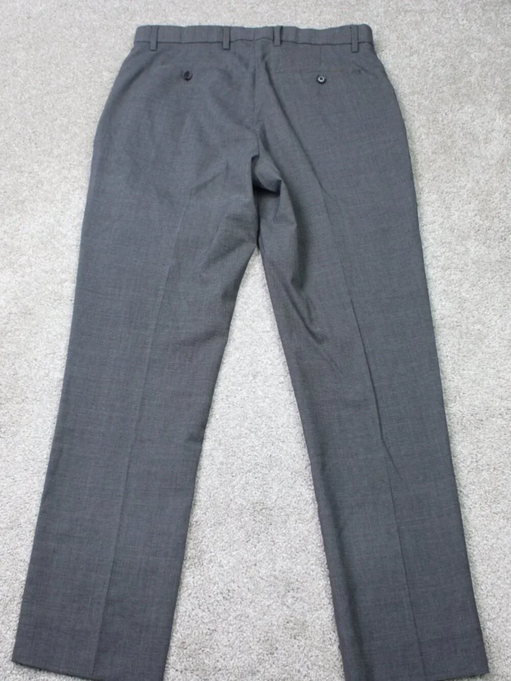 Banana Republic Pants Men 32x32 Charcoal Gray Marzotto Wool Slim Fit Performance